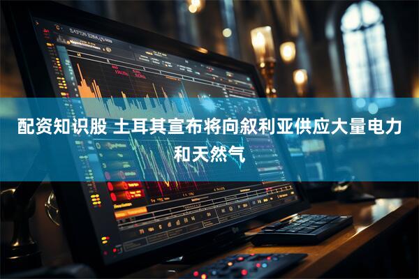 配资知识股 土耳其宣布将向叙利亚供应大量电力和天然气