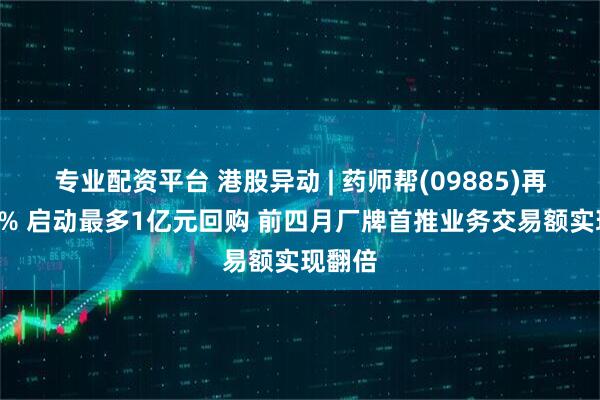专业配资平台 港股异动 | 药师帮(09885)再涨超6% 启动最多1亿元回购 前四月厂牌首推业务交易额实现翻倍